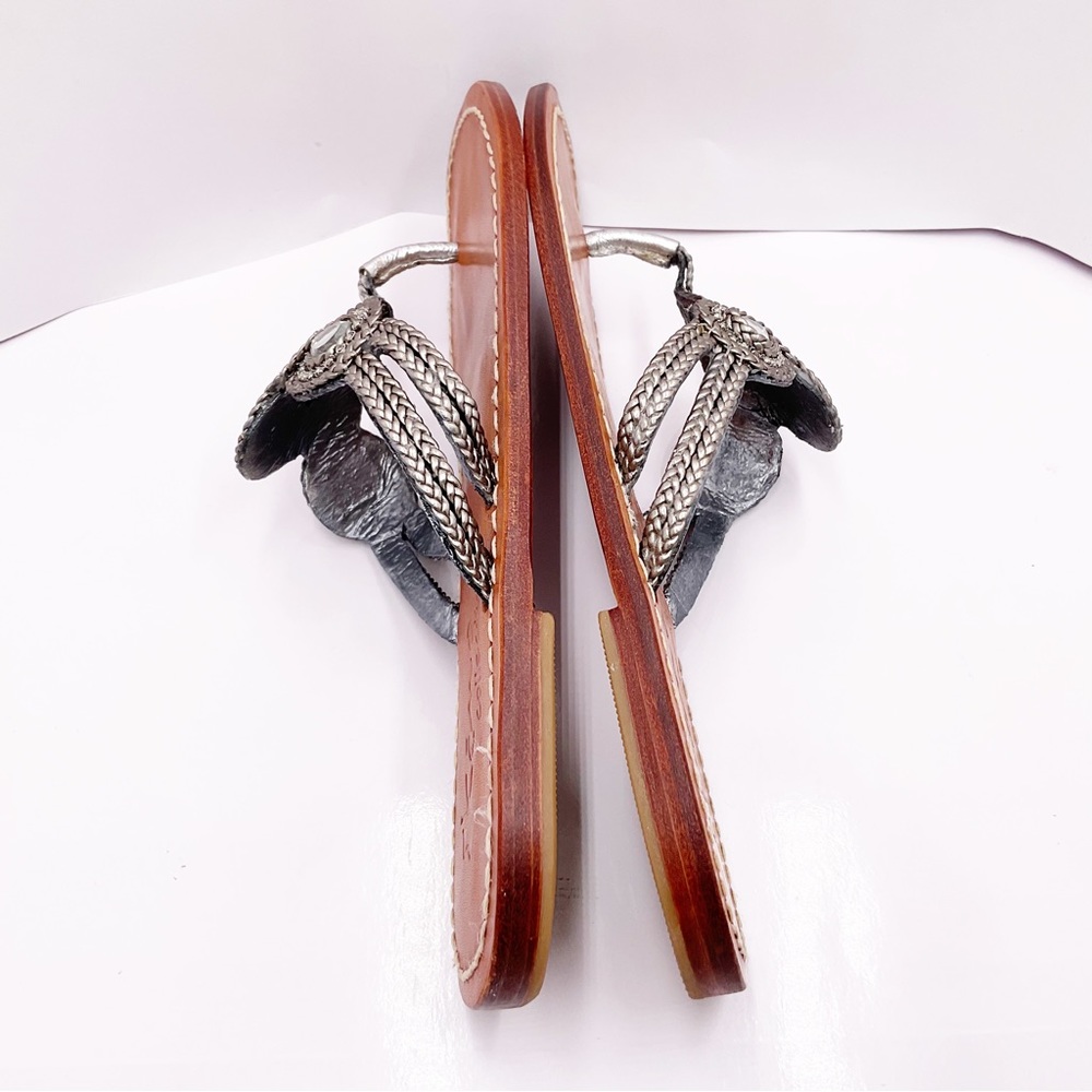 {Skemo Collection} Silver Embellished Slippers - Picture 11 of 16